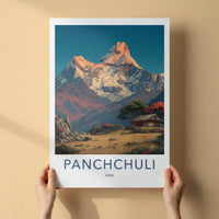 Panchchuli Poster - India Wall Art - Uttarakhand Mountain Home Gift