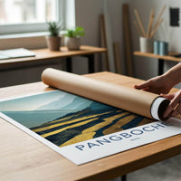 Pangboche Poster - Nepal Travel Art - Golden Mountain Terraces Home Decor