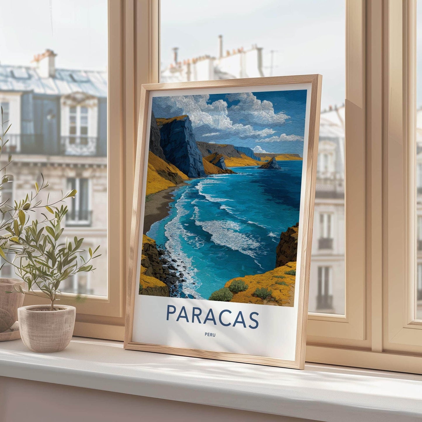 Paracas Poster - Peru Framed Print - Rugged Coastal Scenery Gallery Art