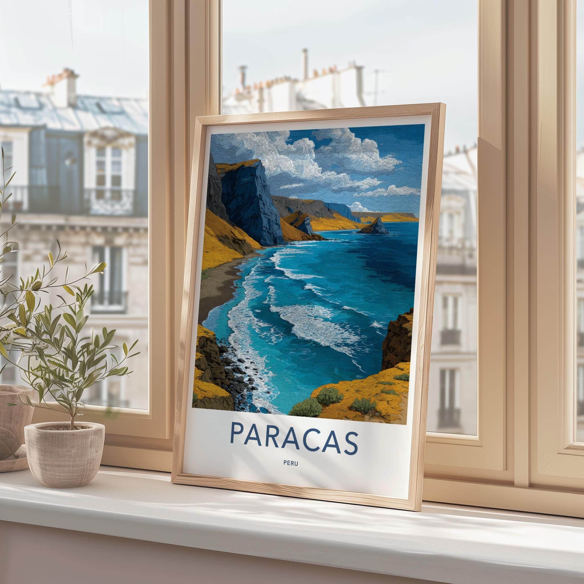 Paracas Poster - Peru Framed Print - Rugged Coastal Scenery Gallery Art