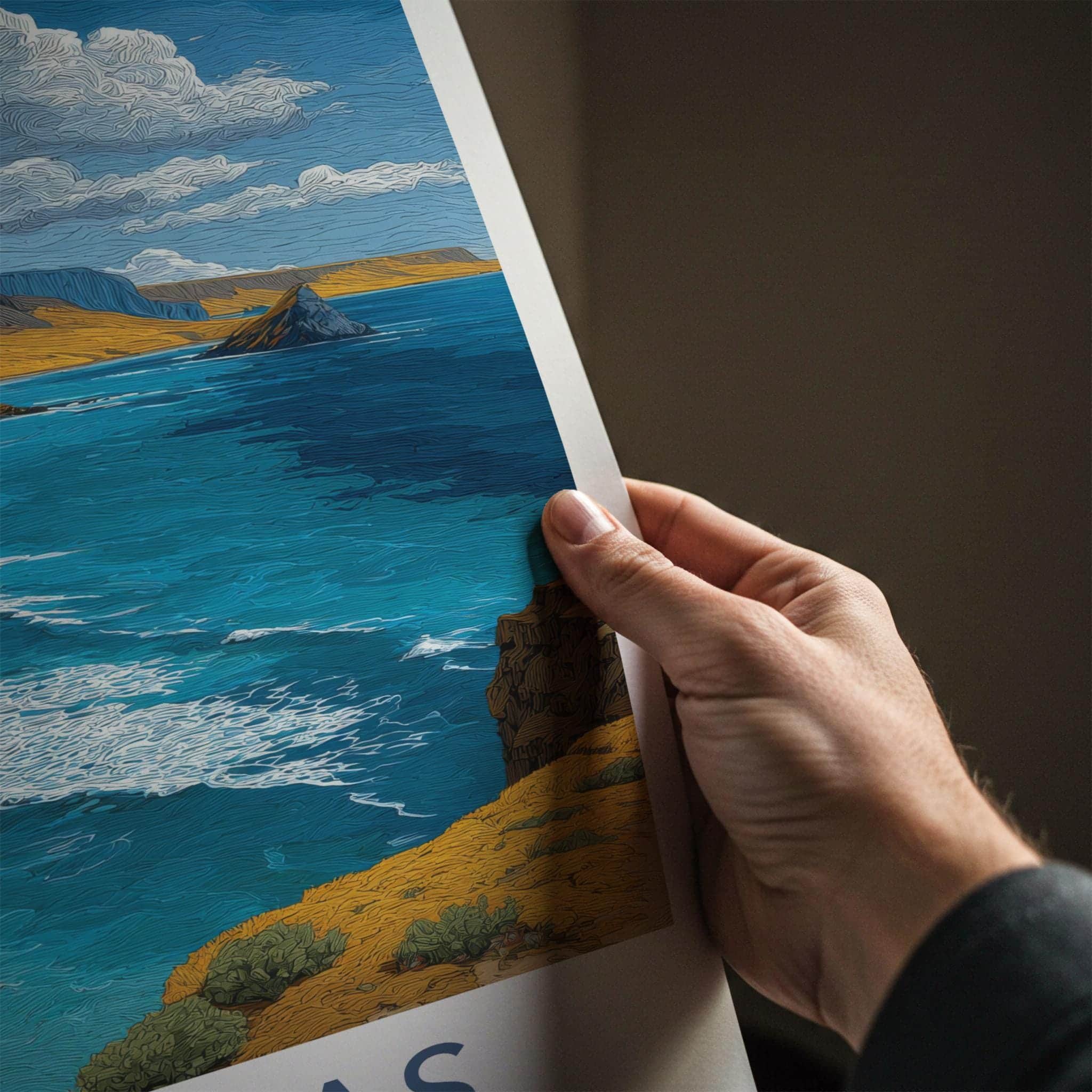 Paracas Poster - Peru Framed Print - Rugged Coastal Scenery Gallery Art