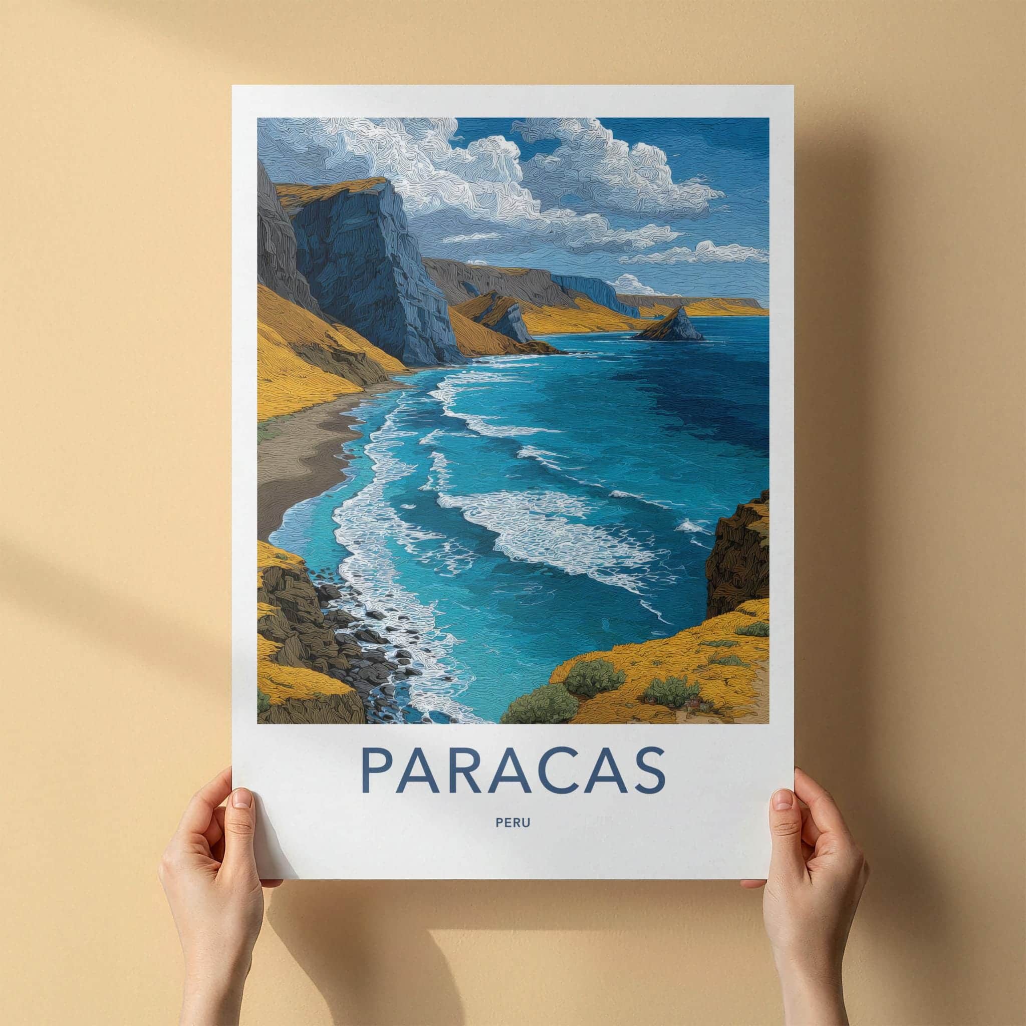 Paracas Poster - Peru Framed Print - Rugged Coastal Scenery Gallery Art