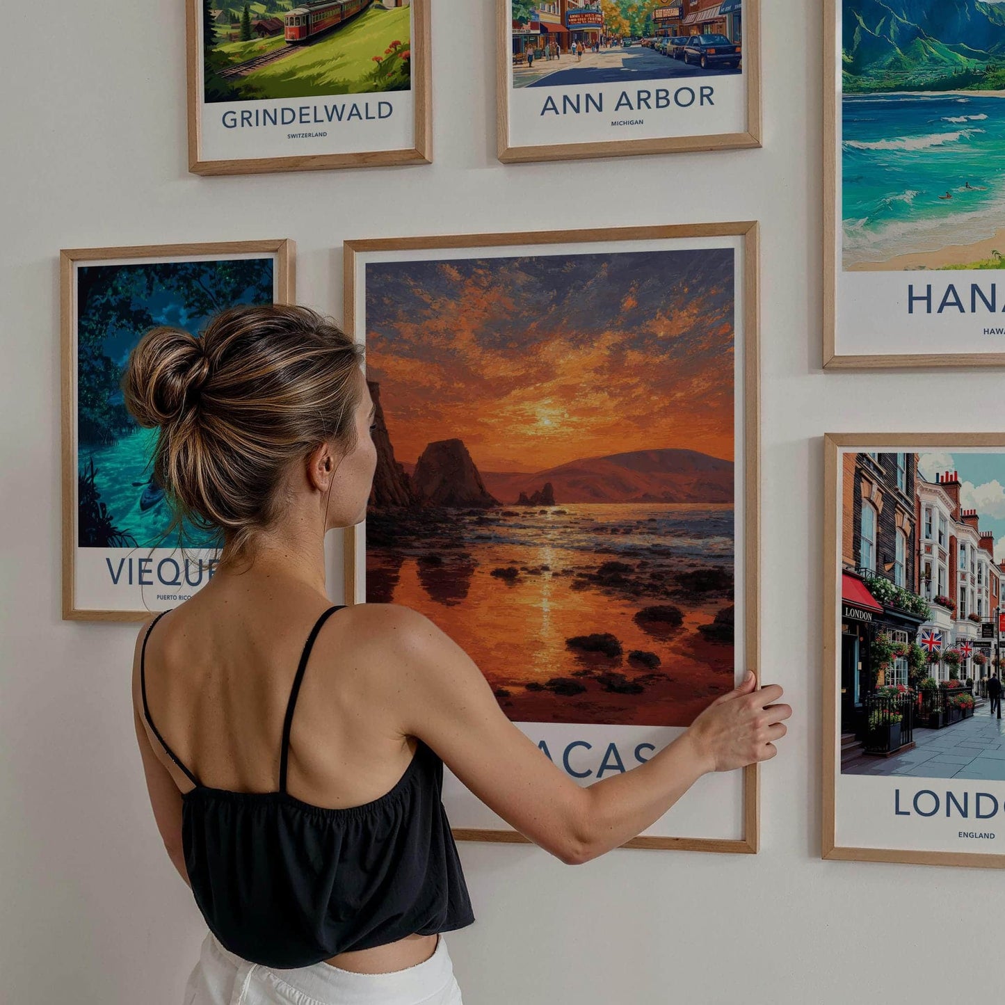 Paracas Poster - Peru Travel Art - Vibrant Sunset Coast Home Decor