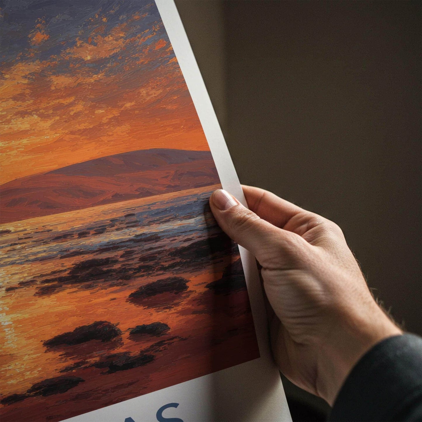 Paracas Poster - Peru Travel Art - Vibrant Sunset Coast Home Decor