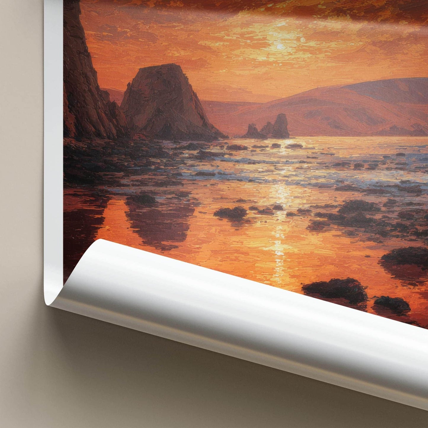 Paracas Poster - Peru Travel Art - Vibrant Sunset Coast Home Decor