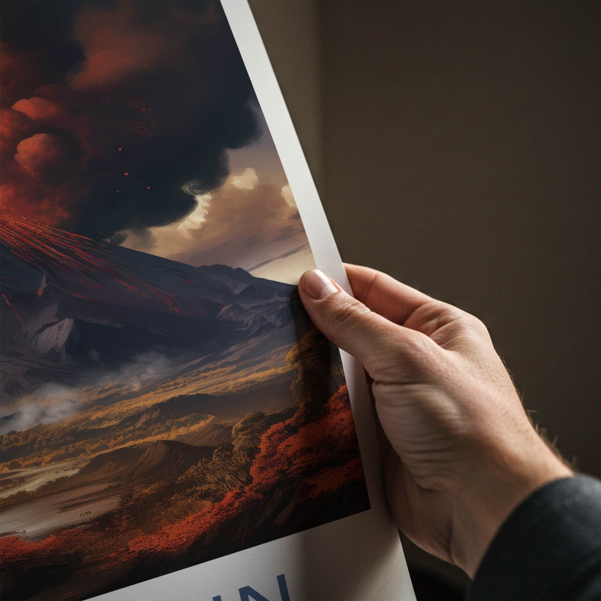 Paricutin Poster - Mexico Travel Art - Fiery Volcanic Eruption Home Decor
