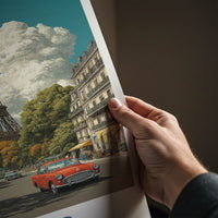 Paris Poster France Eiffel Tower Avenue Travel Art Home Art