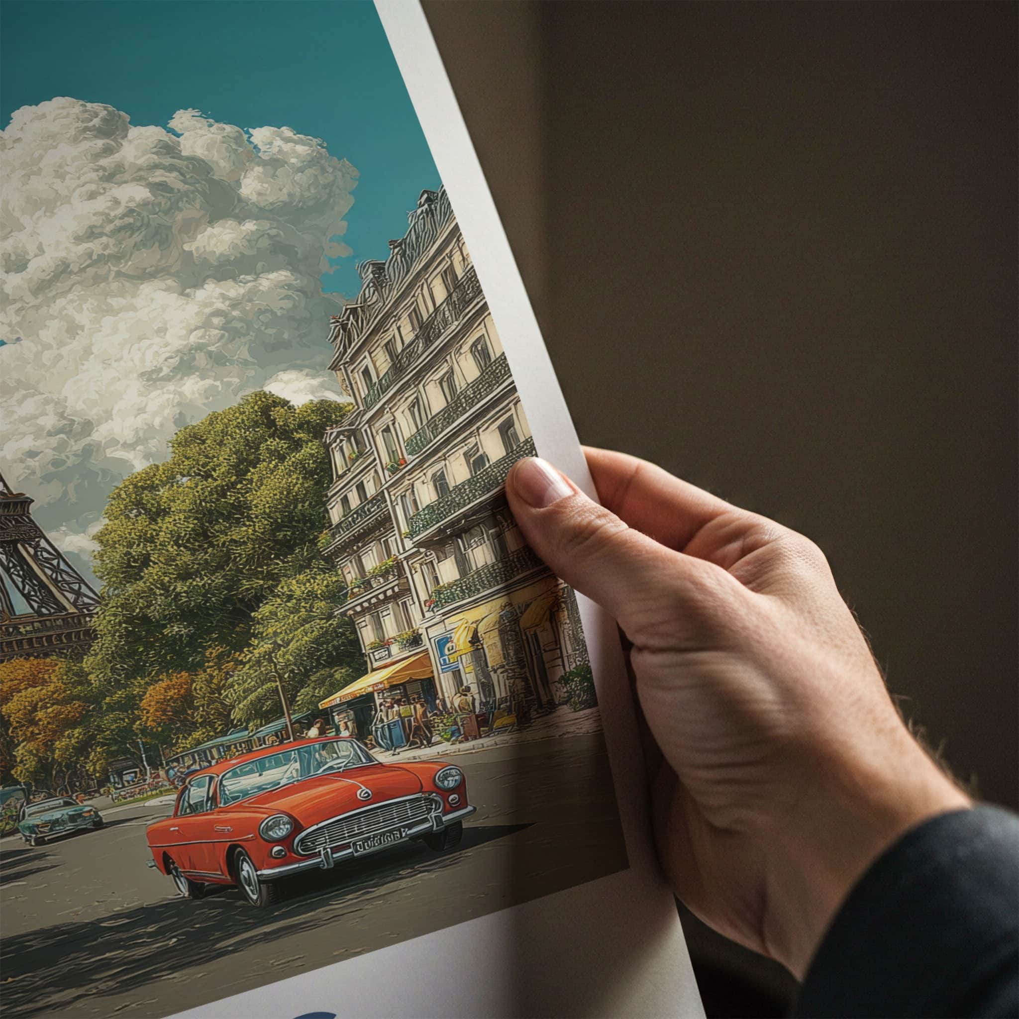 Paris Poster France Eiffel Tower Avenue Travel Art Home Art