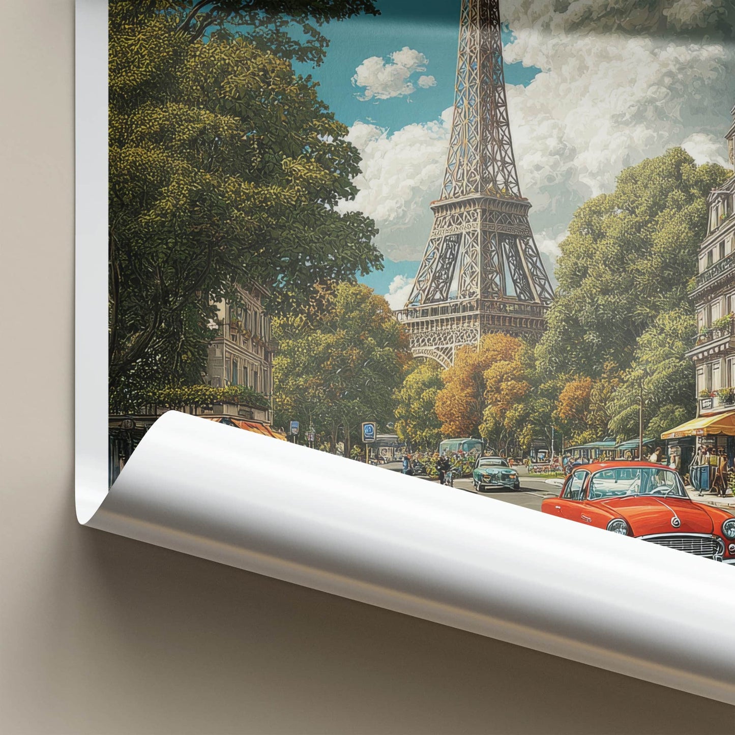 Paris Poster France Eiffel Tower Avenue Travel Art Home Art