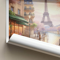 Paris Poster - France Framed Print - Blooming Trees Cafe Lounge Decor