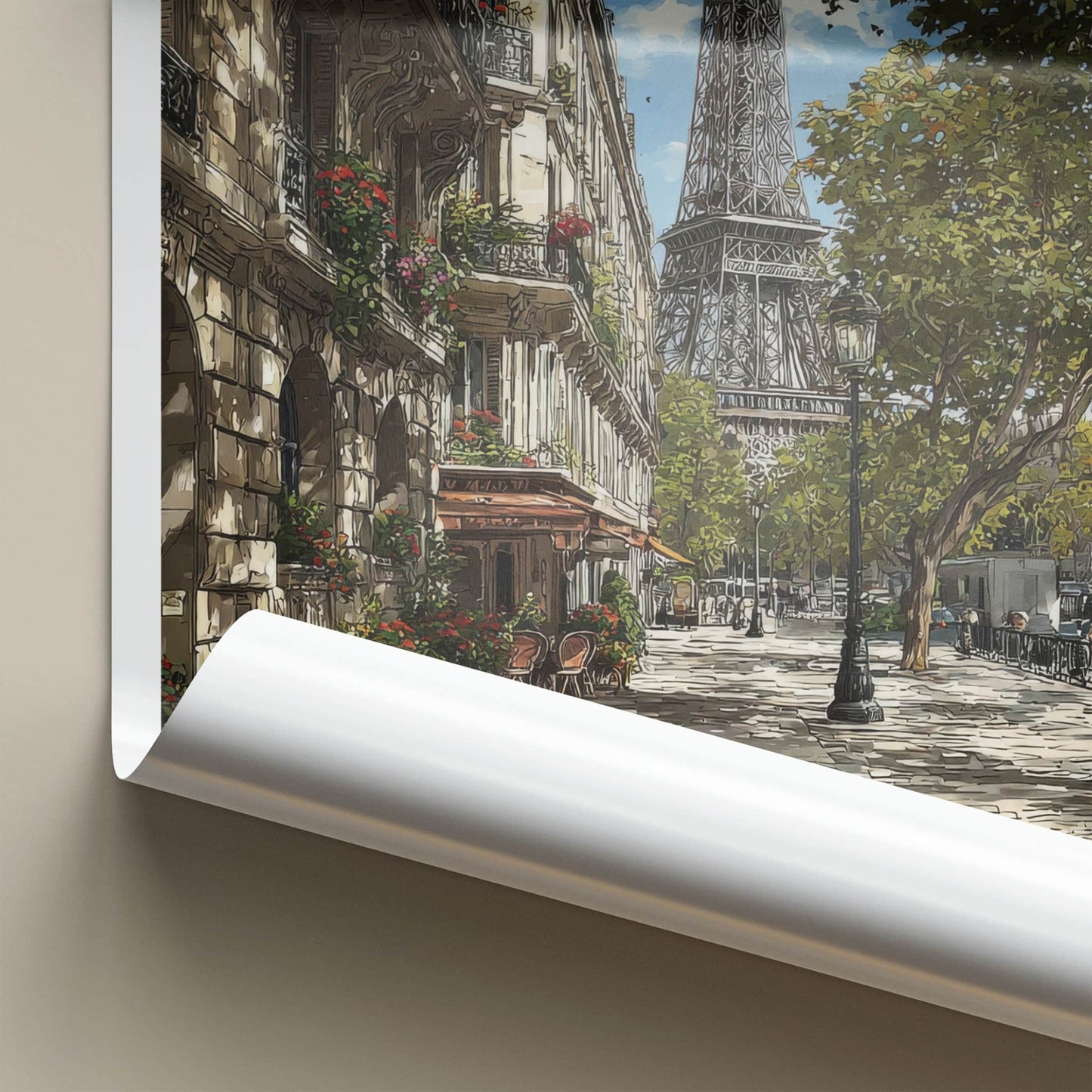Paris Poster - France Framed Print - Eiffel Tower View Framed Decor