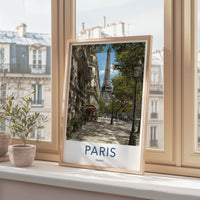 Paris Poster - France Framed Print - Eiffel Tower View Framed Decor