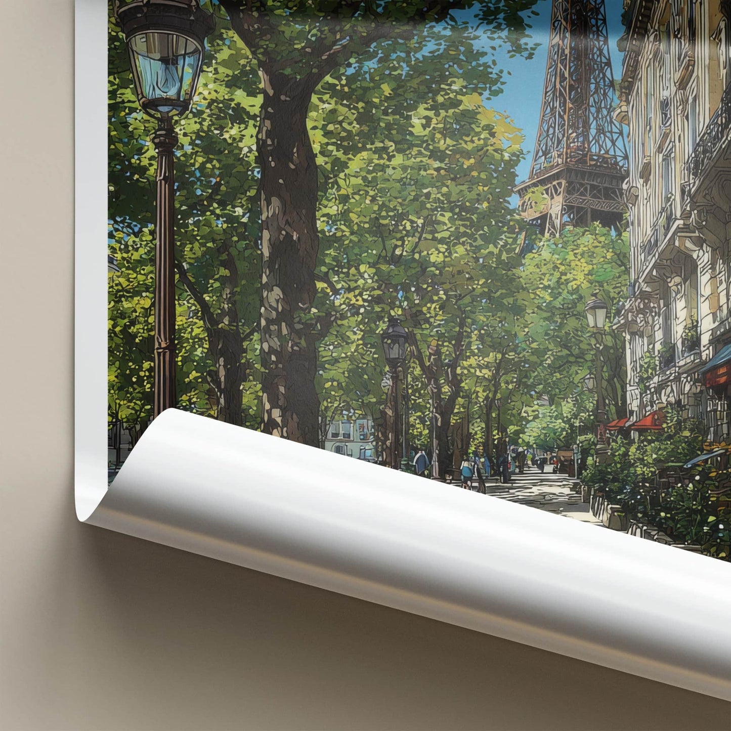 Paris Poster - France Travel Art - Eiffel Tower Pathway Home Decor