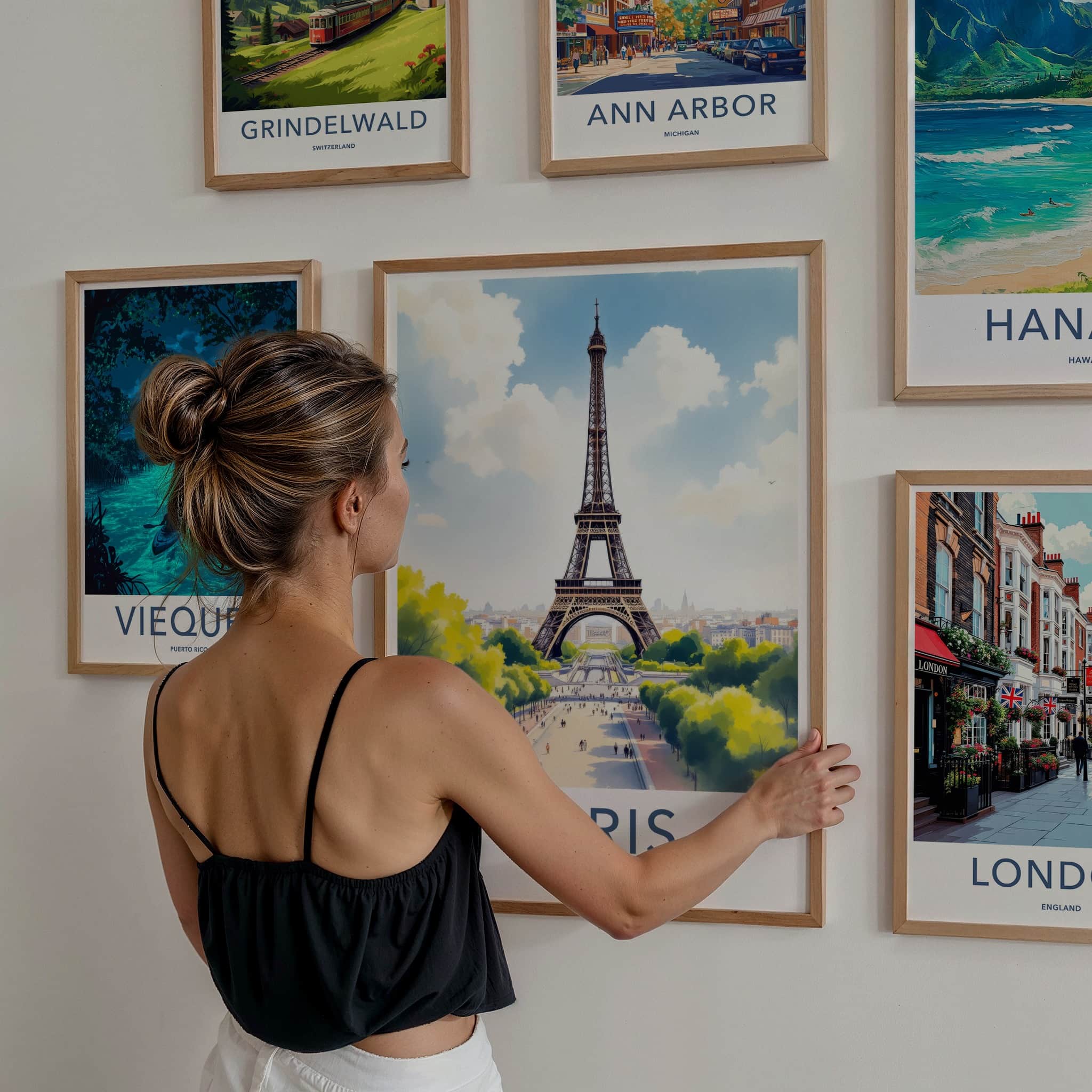 Paris Poster - France Travel Art - Iconic Tower Vista Home Decor