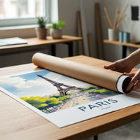 Paris Poster - France Travel Art - Iconic Tower Vista Home Decor