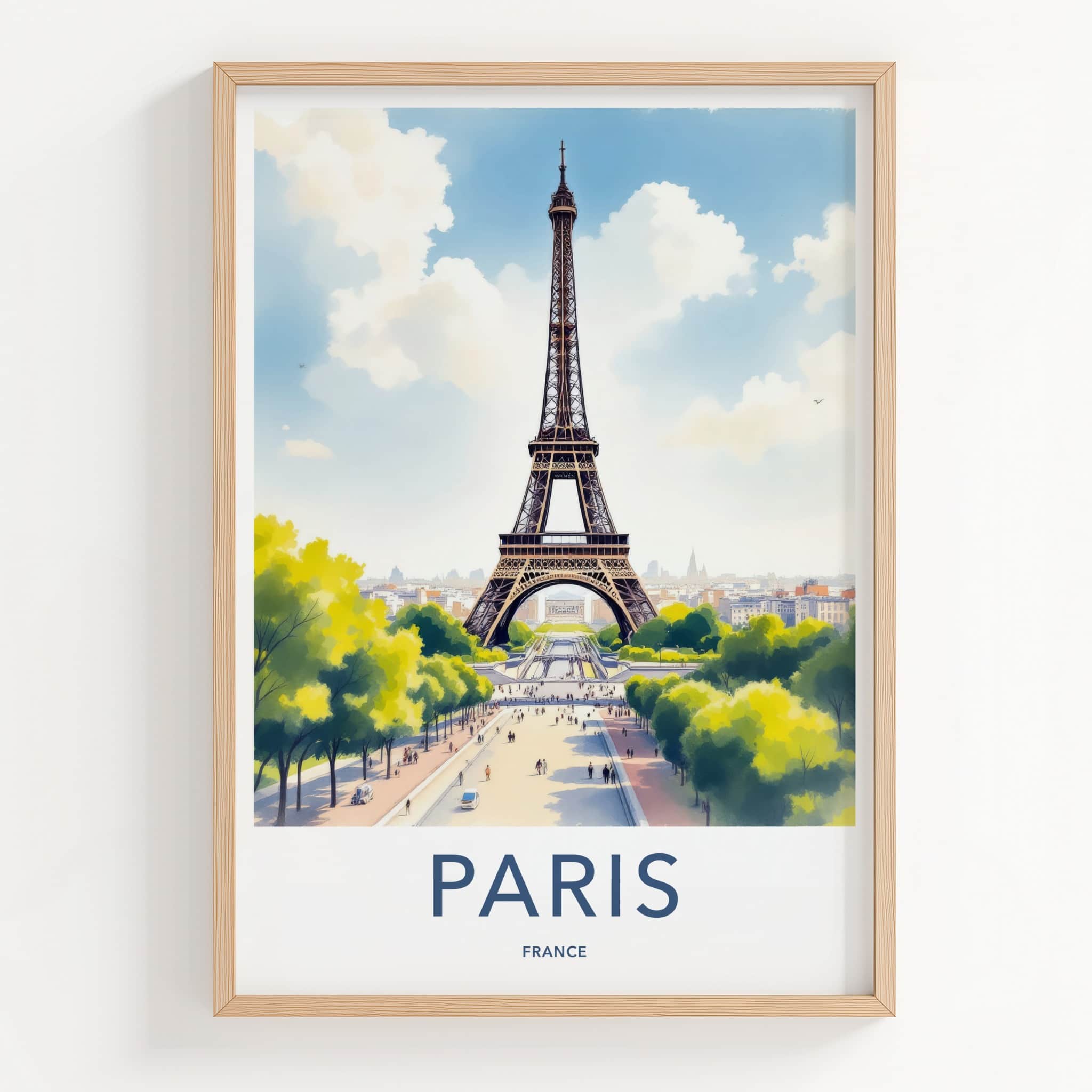 Paris Poster - France Travel Art - Iconic Tower Vista Home Decor