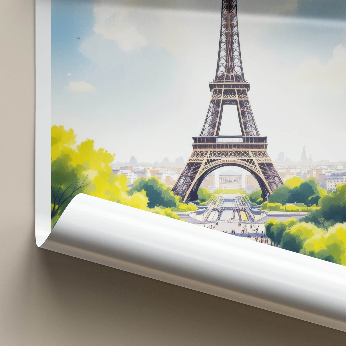 Paris Poster - France Travel Art - Iconic Tower Vista Home Decor