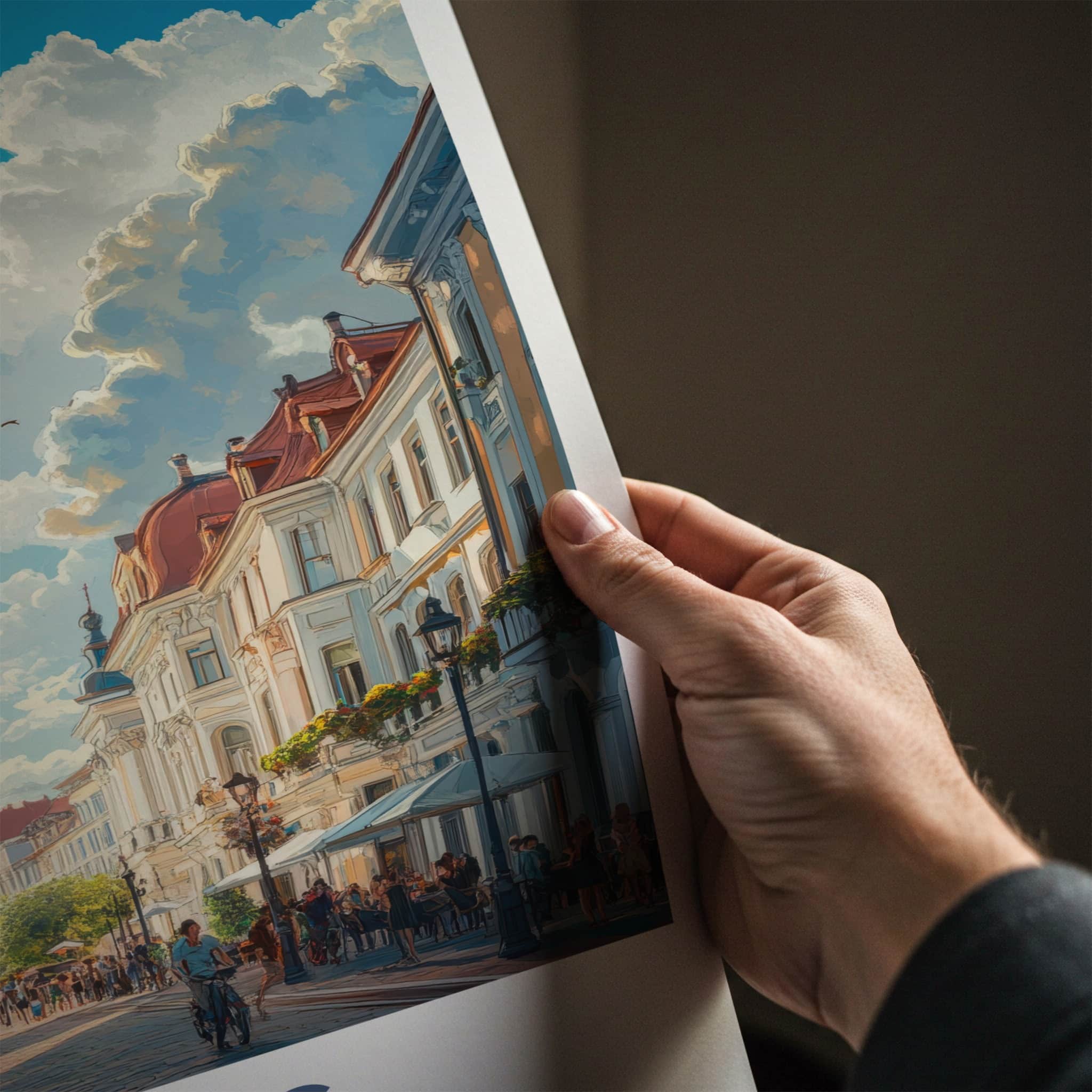 Paris Poster - France Travel Art - Vibrant Parisian Boulevard Home Decor