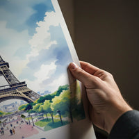 Paris Poster - France Travel Print - Grand Eiffel Tower Home Decor