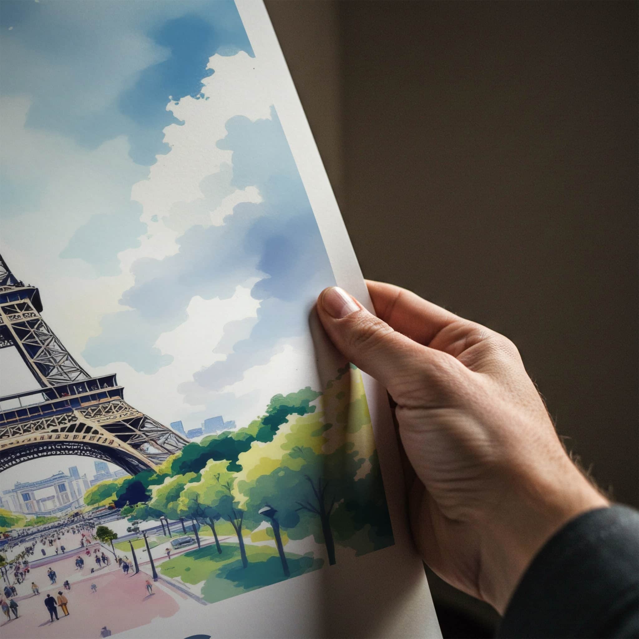 Paris Poster - France Travel Print - Grand Eiffel Tower Home Decor