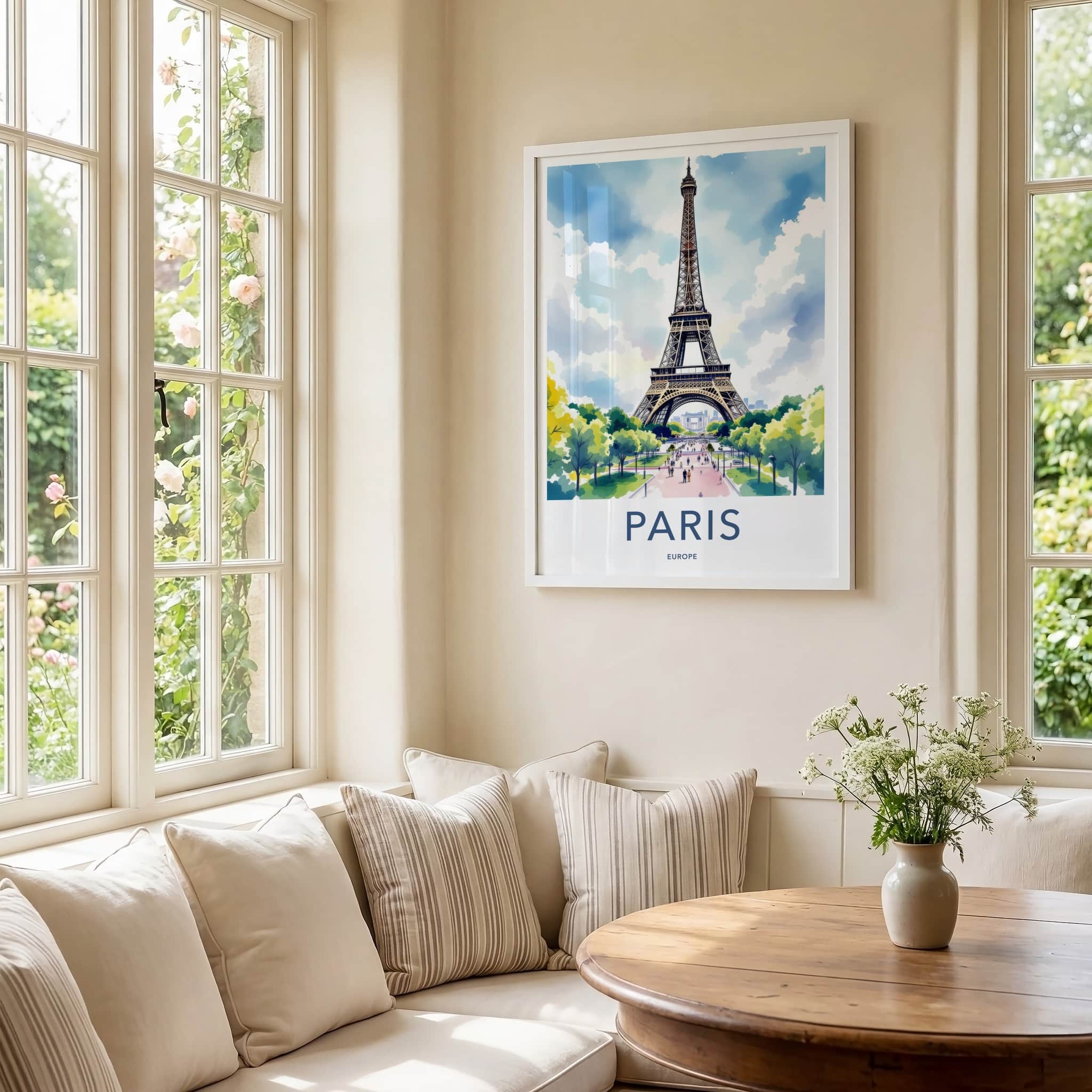 Paris Poster - France Travel Print - Grand Eiffel Tower Home Decor