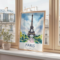 Paris Poster - France Travel Print - Grand Eiffel Tower Home Decor