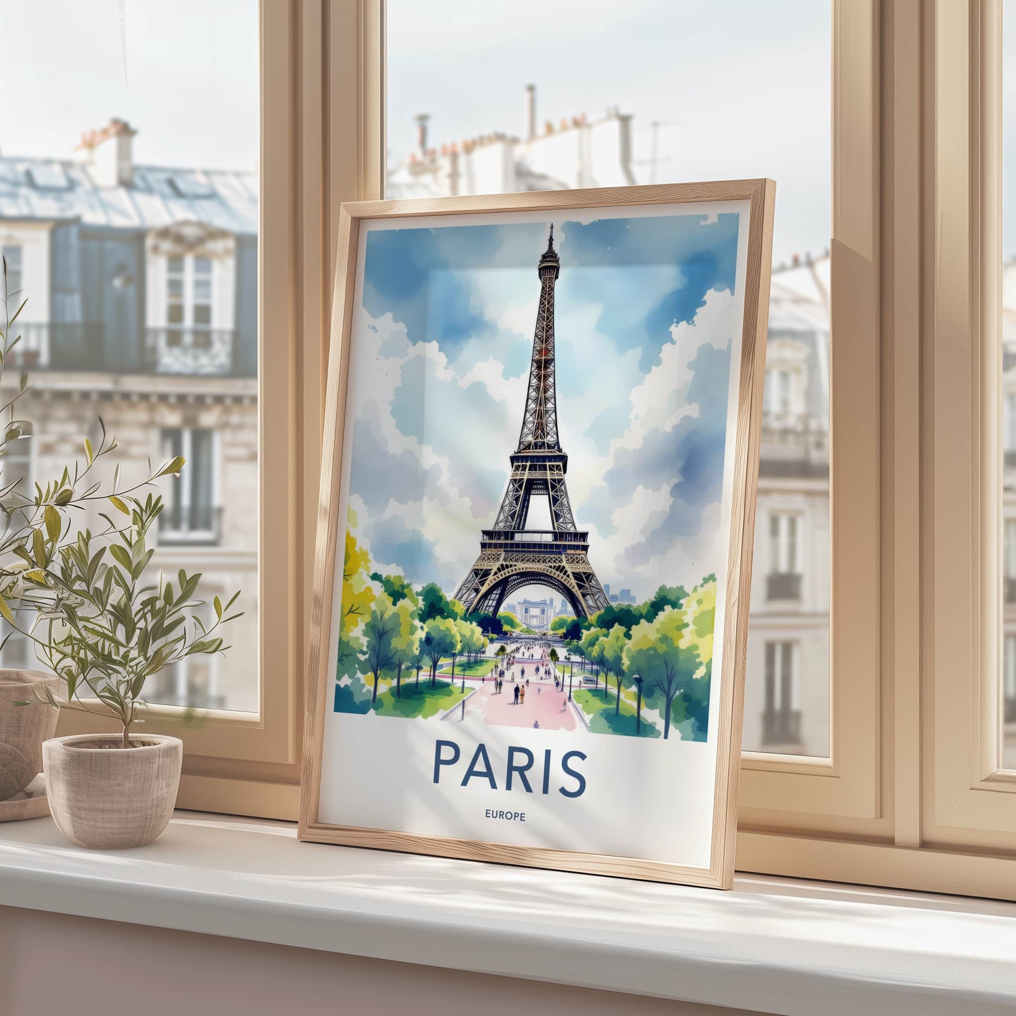 Paris Poster - France Travel Print - Grand Eiffel Tower Home Decor