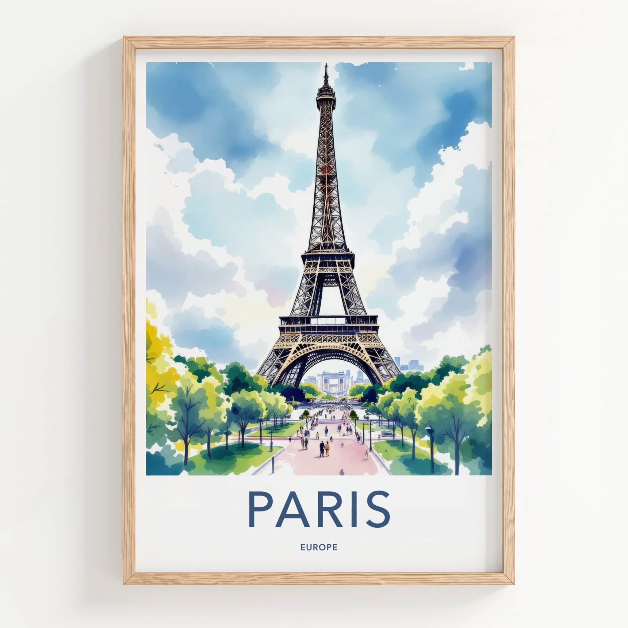 Paris Poster - France Travel Print - Grand Eiffel Tower Home Decor