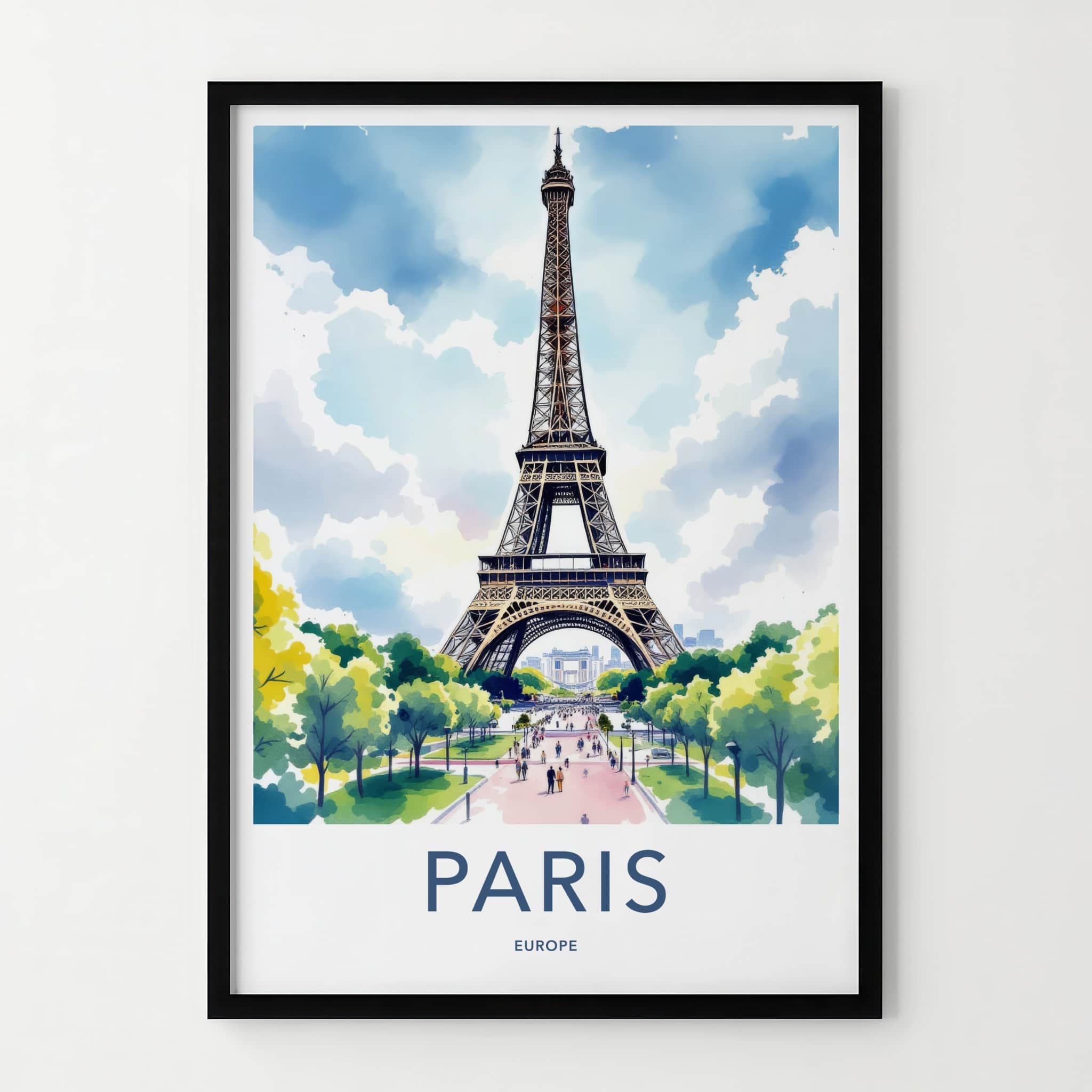 Paris Poster - France Travel Print - Grand Eiffel Tower Home Decor