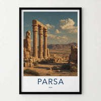 Parsa Poster - Iran Art Print - Ancient Stone Columns Lounge Decor