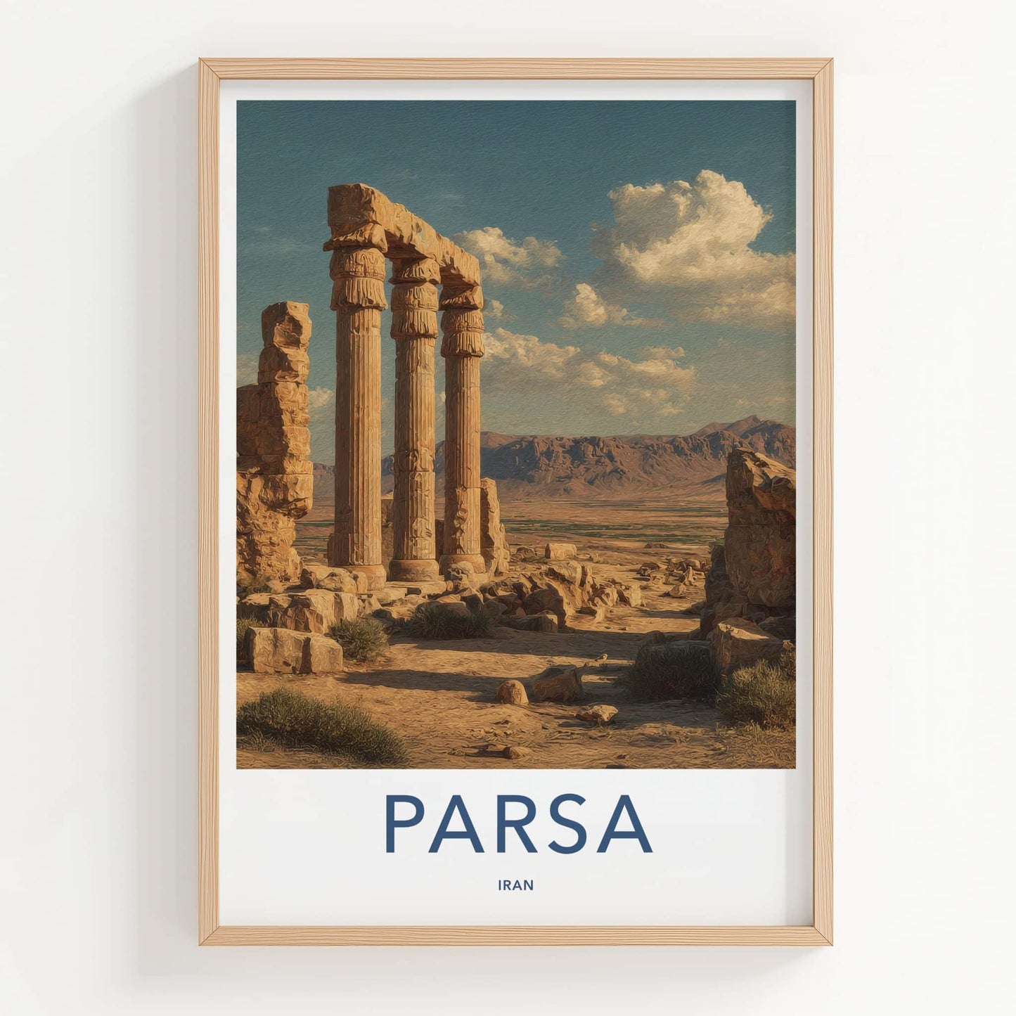 Parsa Poster - Iran Art Print - Ancient Stone Columns Lounge Decor
