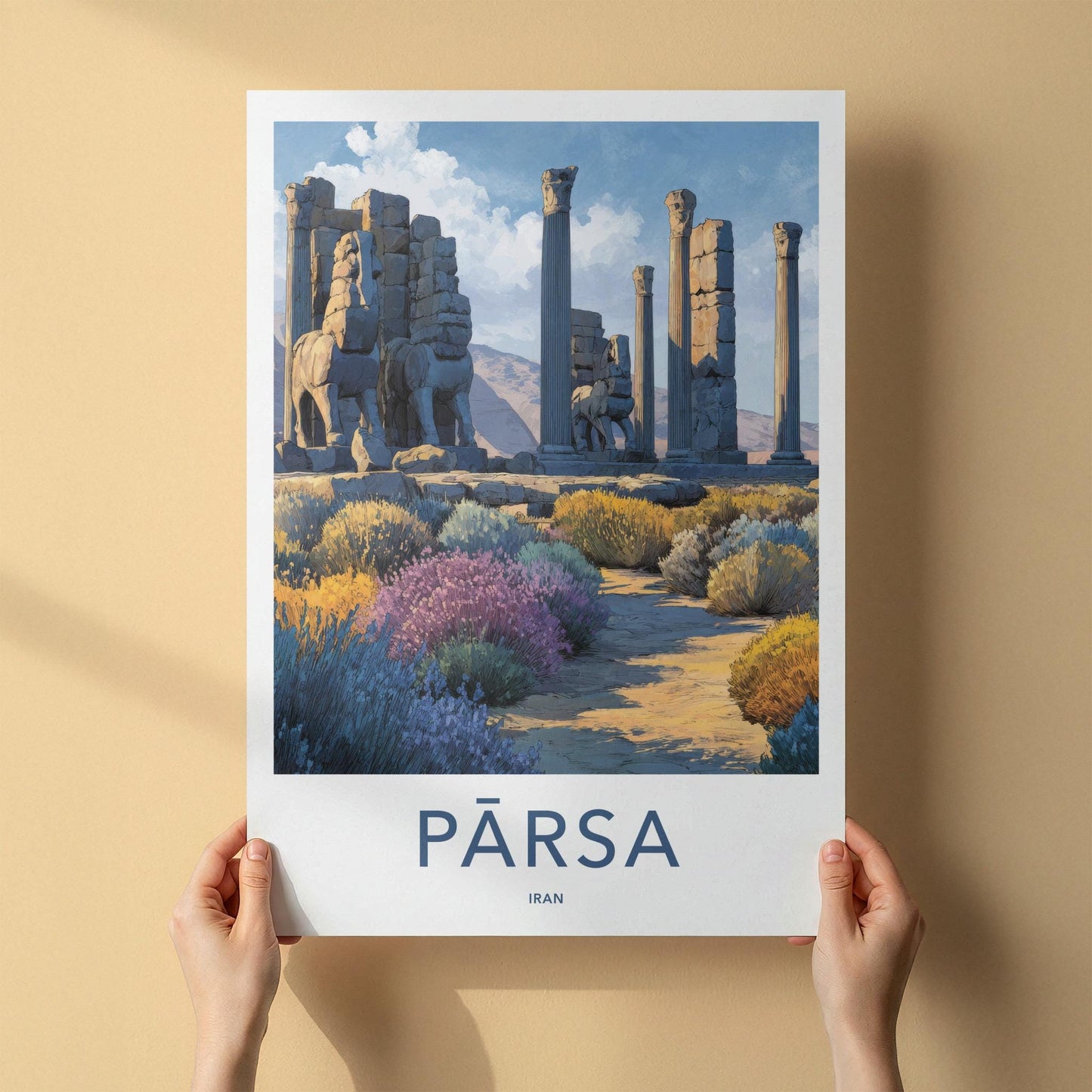 Parsa Poster - Iran Framed Print - Ancient Ruin Landscape Framed Decor