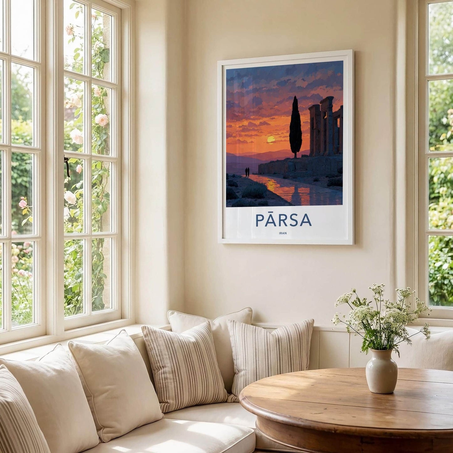 Parsa Poster - Iran Framed Print - Ancient Ruins Sunset Lounge Decor