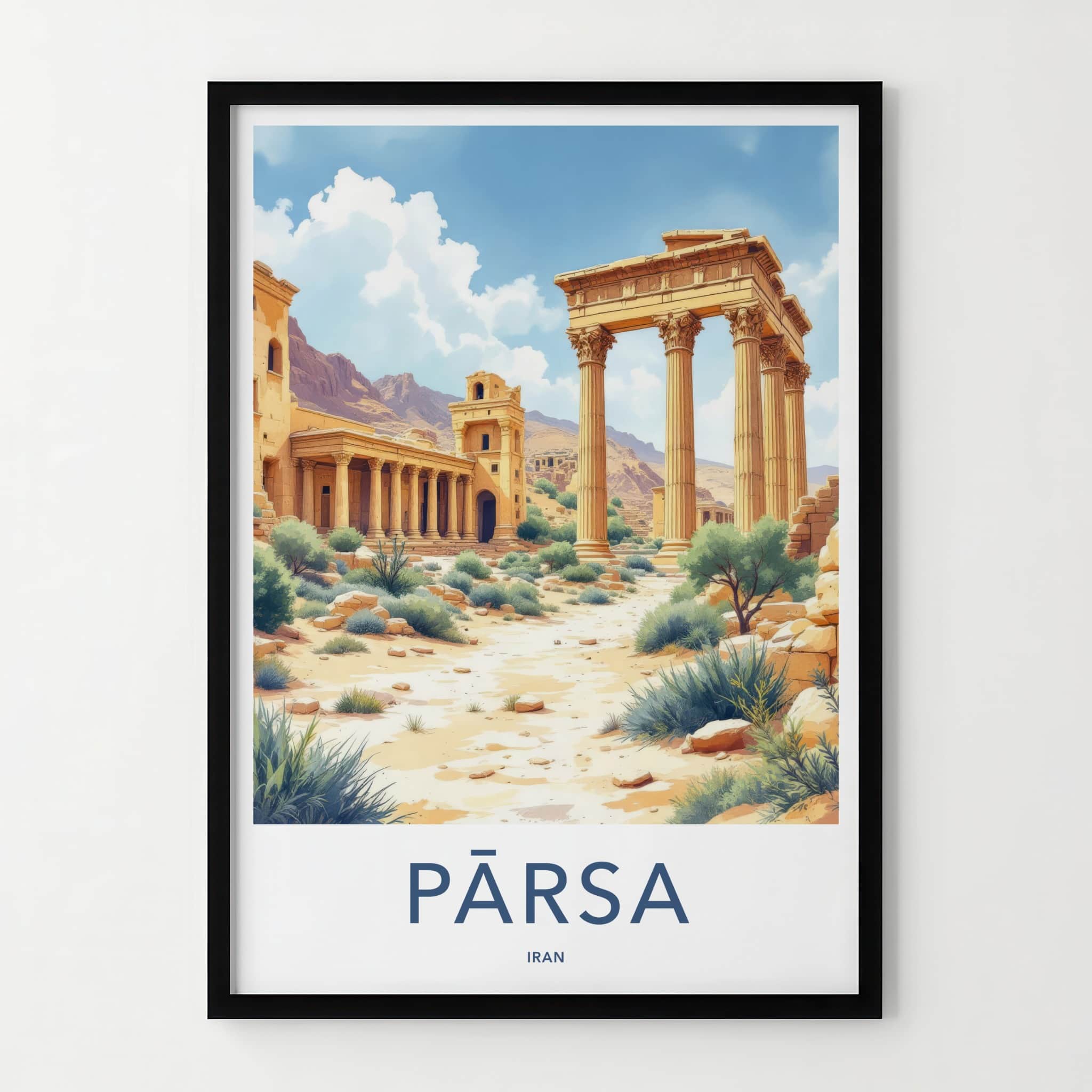 Parsa Poster - Iran Travel Art - Grand Stone Architecture Home Decor