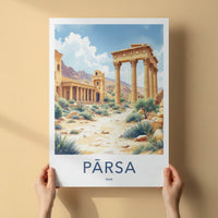 Parsa Poster - Iran Travel Art - Grand Stone Architecture Home Decor