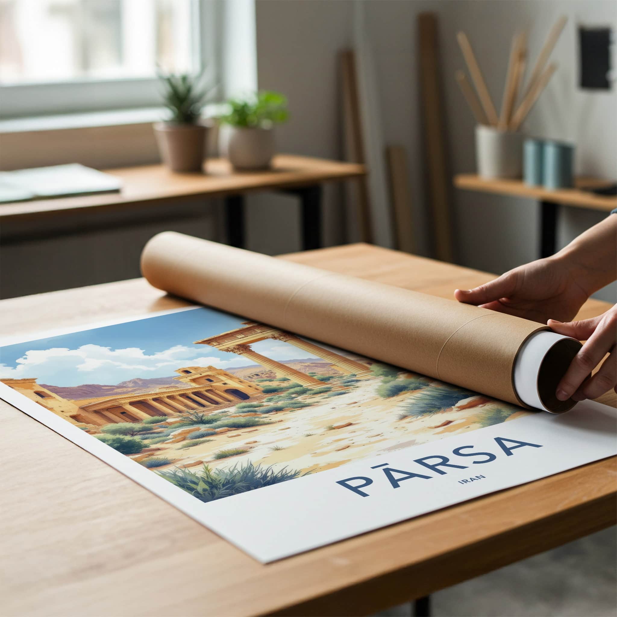 Parsa Poster - Iran Travel Art - Grand Stone Architecture Home Decor