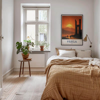 Parsa Poster - Iran Travel Print - Ancient Ruins Sunset Home Decor