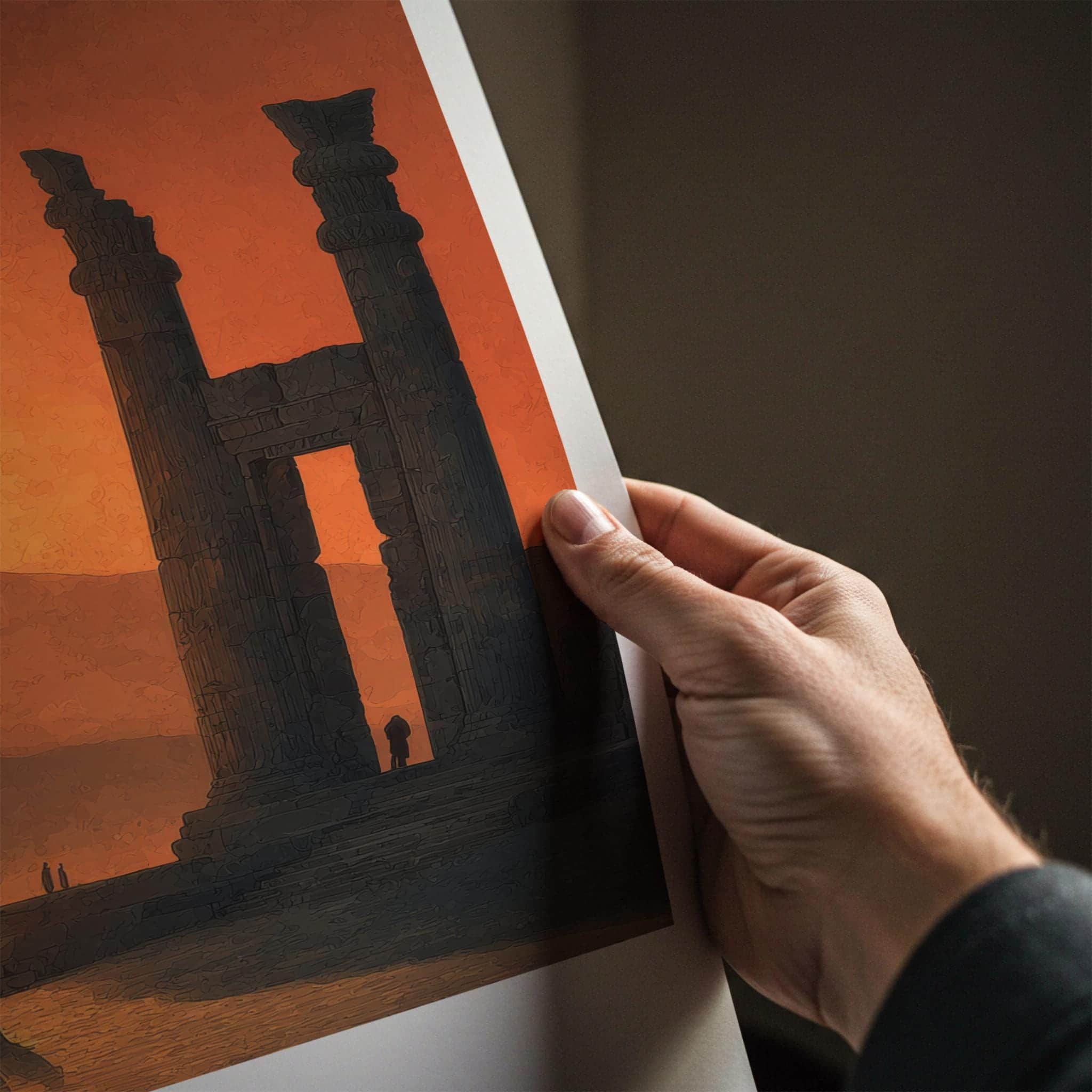 Parsa Poster - Iran Travel Print - Ancient Ruins Sunset Home Decor