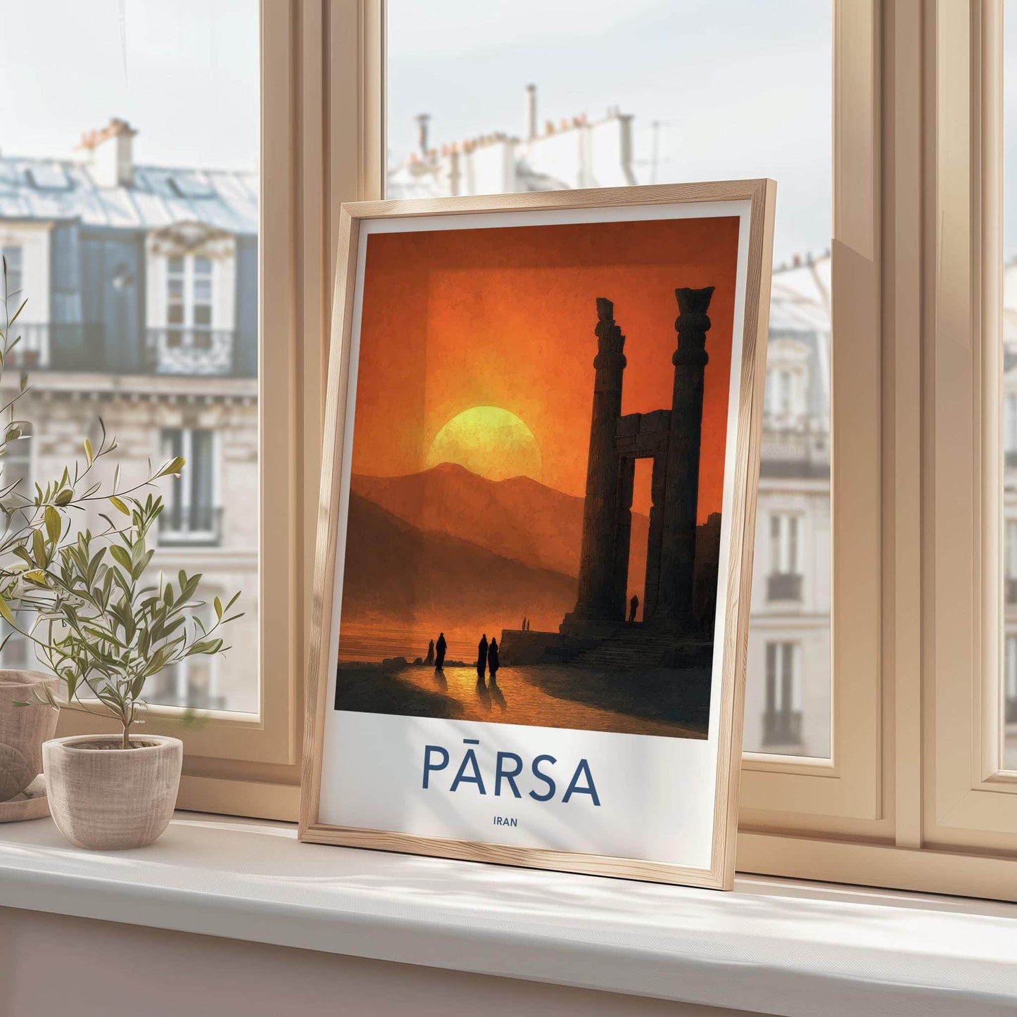 Parsa Poster - Iran Travel Print - Ancient Ruins Sunset Home Decor
