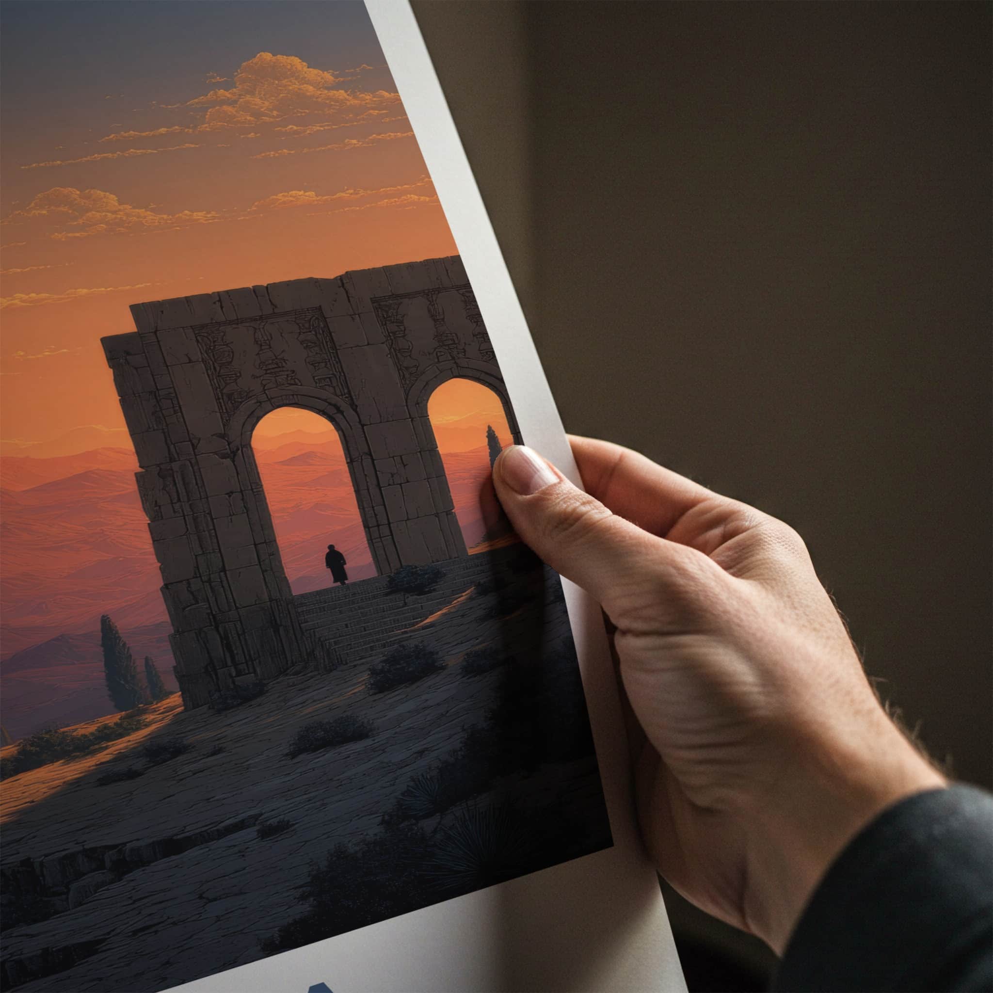Parsa Poster - Iran Wall Art - Ancient Archways Sunset Home Decor