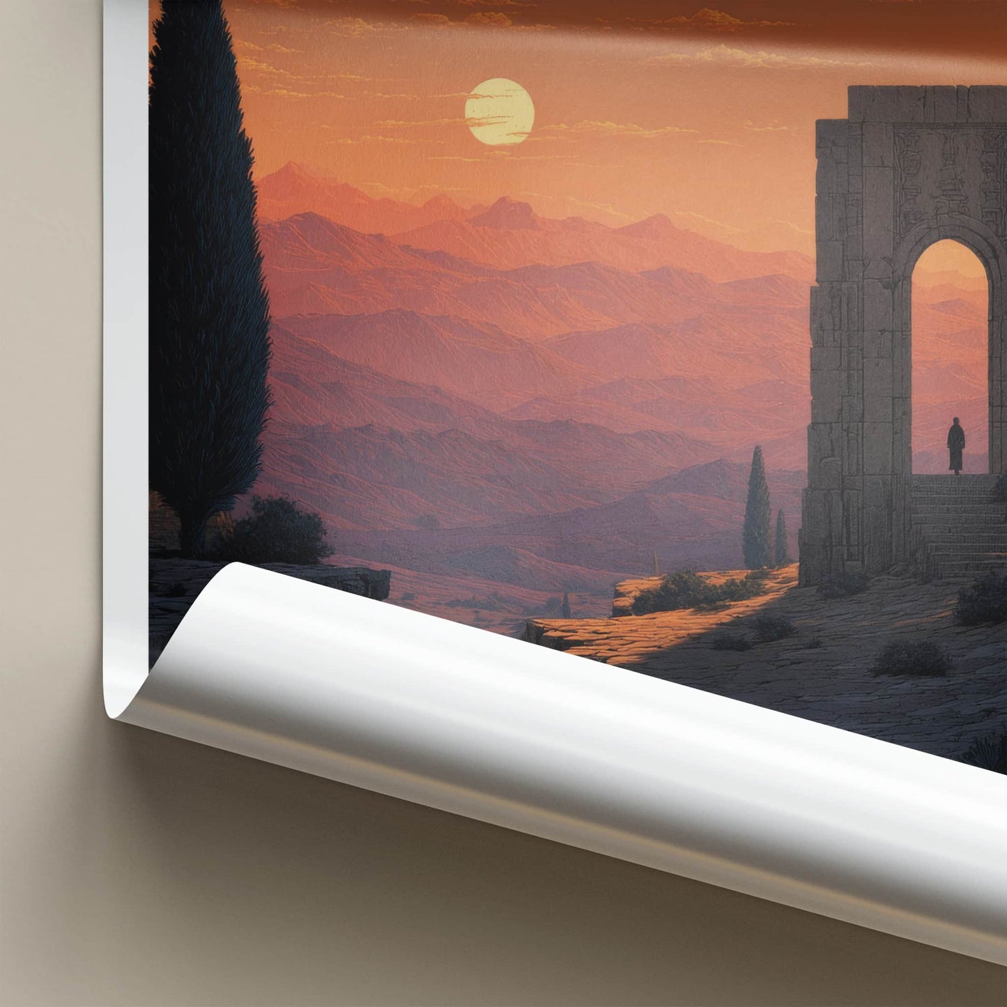 Parsa Poster - Iran Wall Art - Ancient Archways Sunset Home Decor