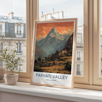 Parvati Valley Poster - India Himachal Pradesh Mountain Village Fine Art