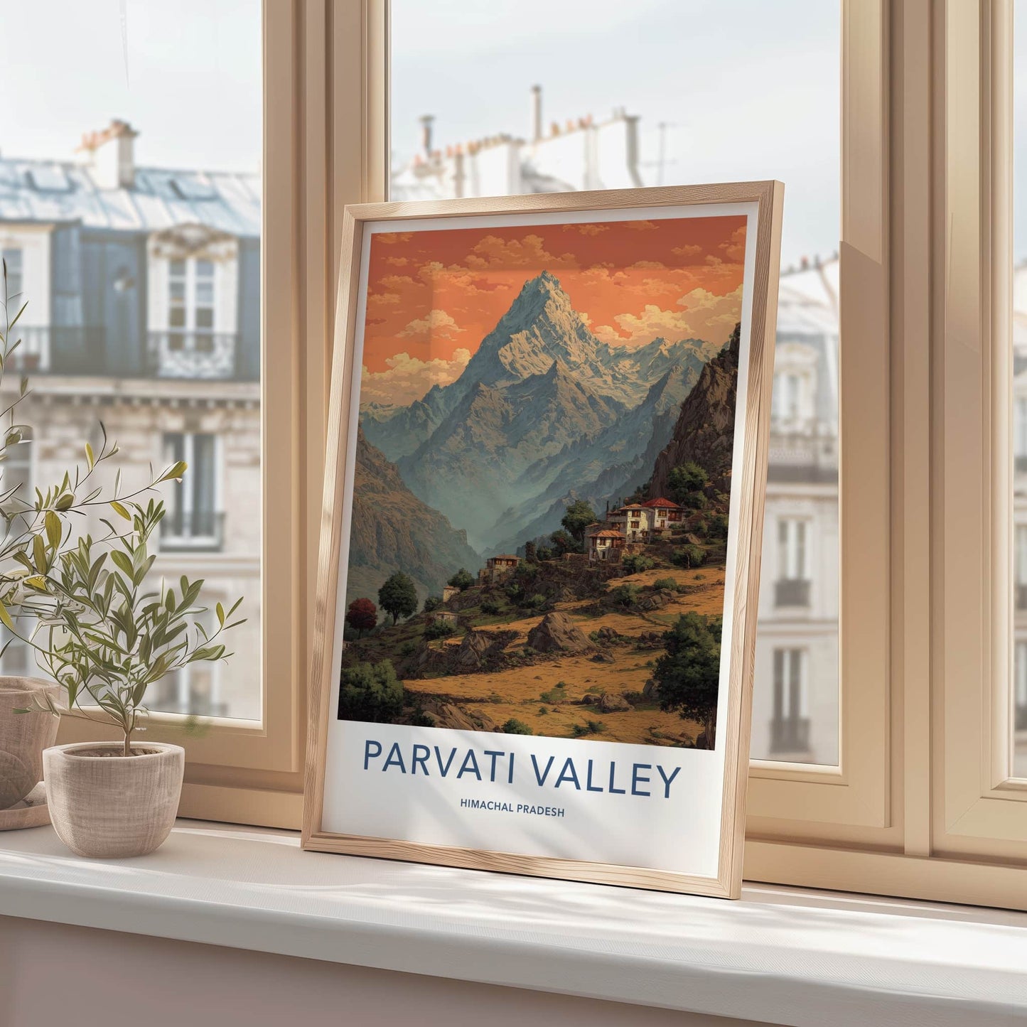 Parvati Valley Poster - India Himachal Pradesh Mountain Village Fine Art
