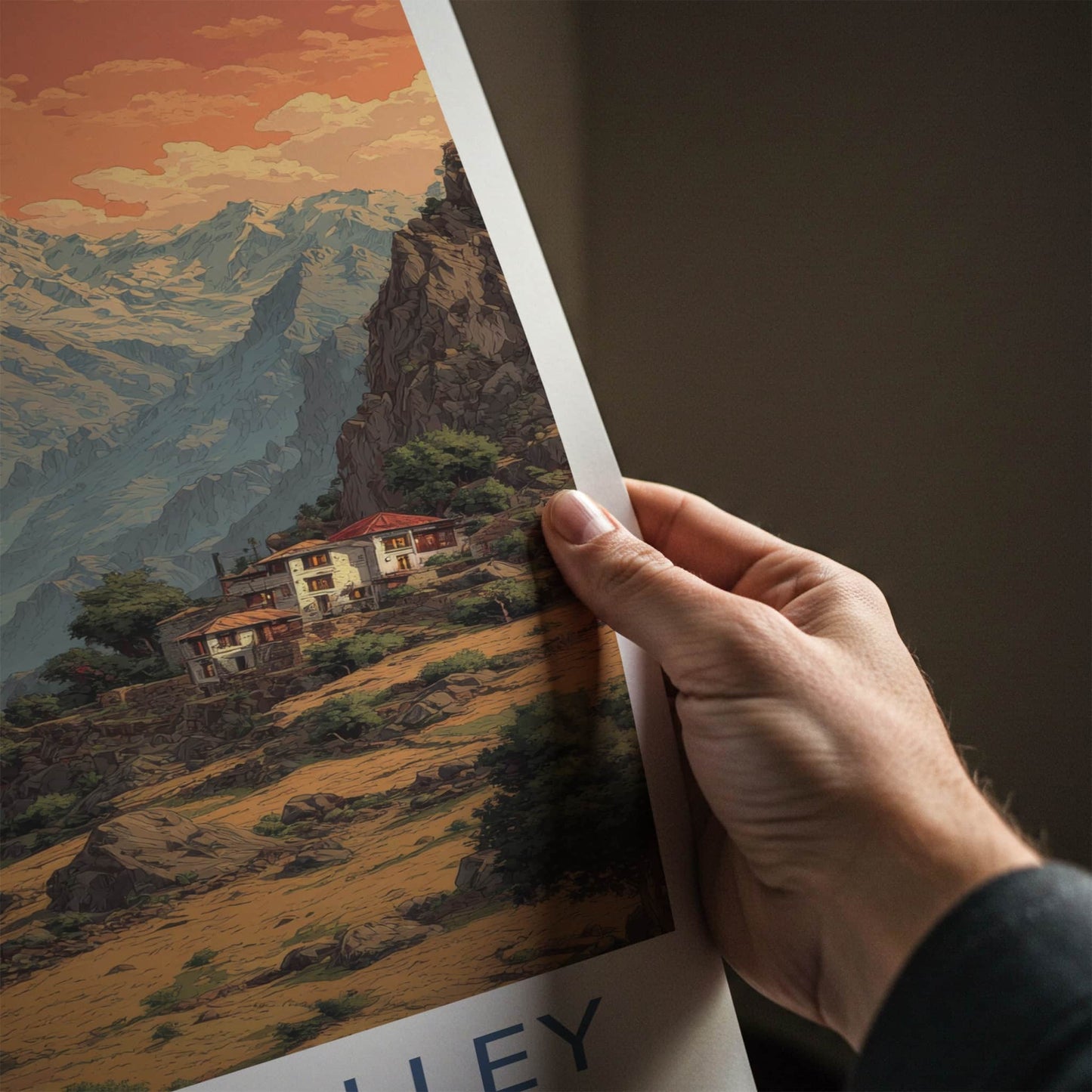 Parvati Valley Poster - India Himachal Pradesh Mountain Village Fine Art