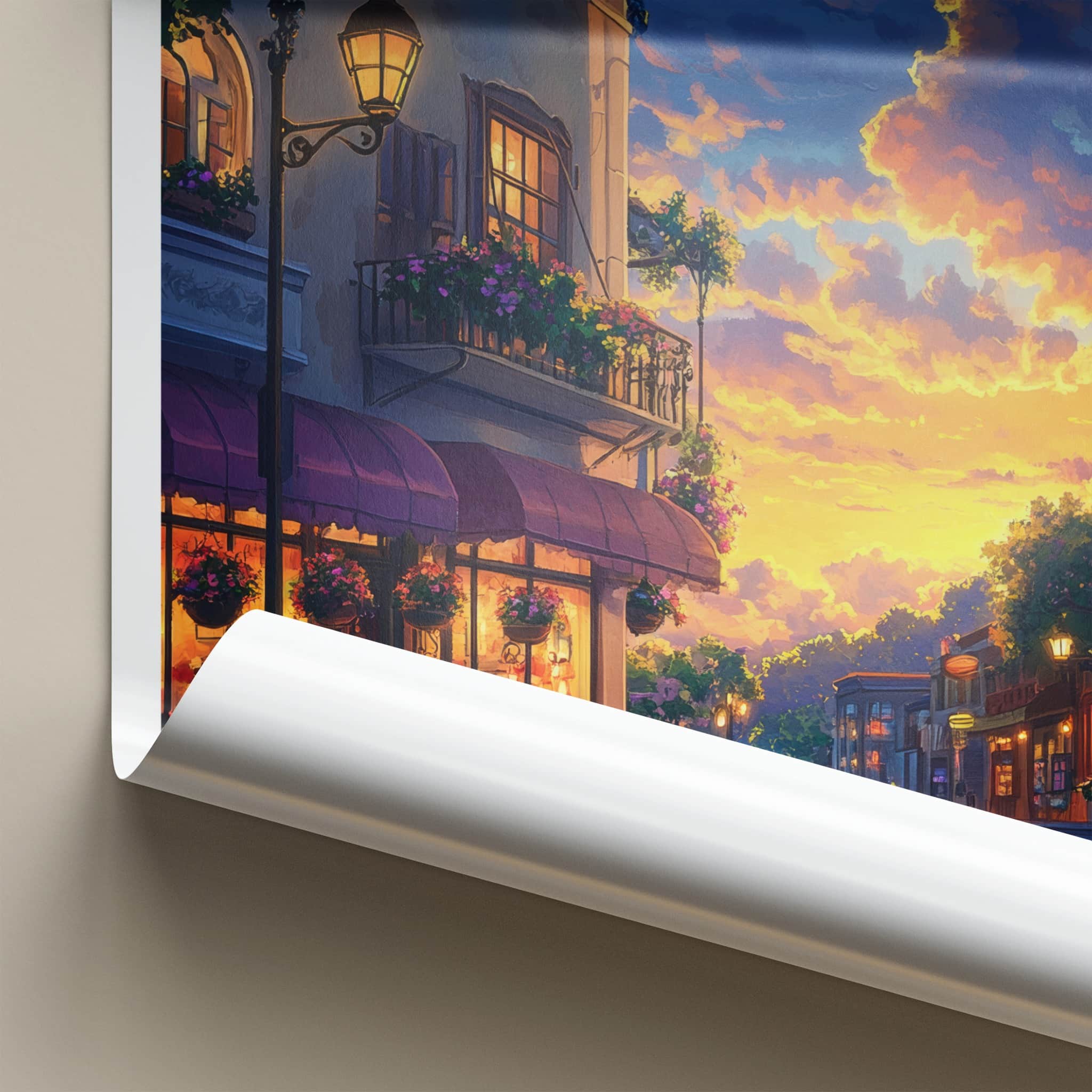 Pasadena Poster - California Travel Art - Golden Hour Street Home Decor
