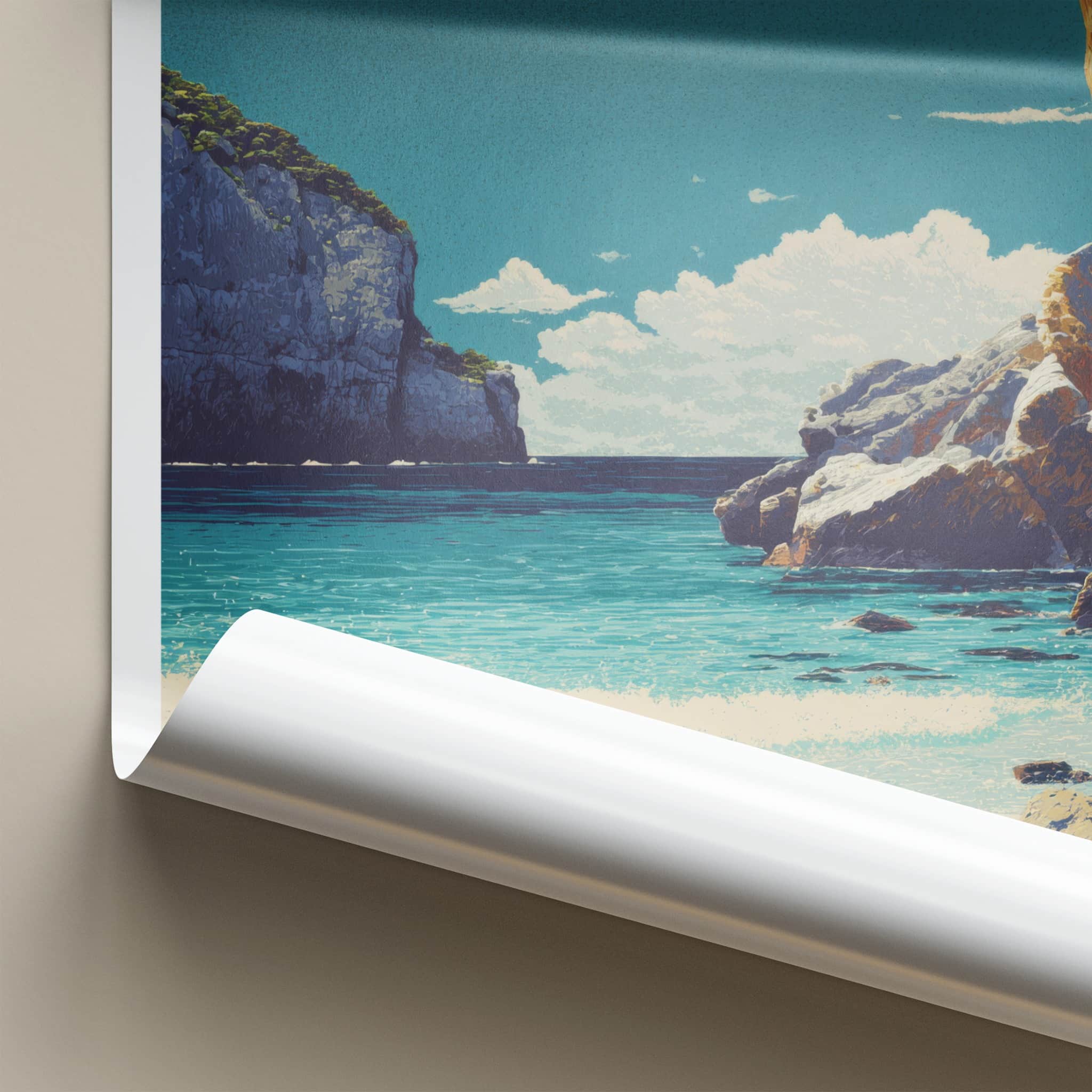 Pasjaca Poster - Croatia Cliffside Beach Wall Decor