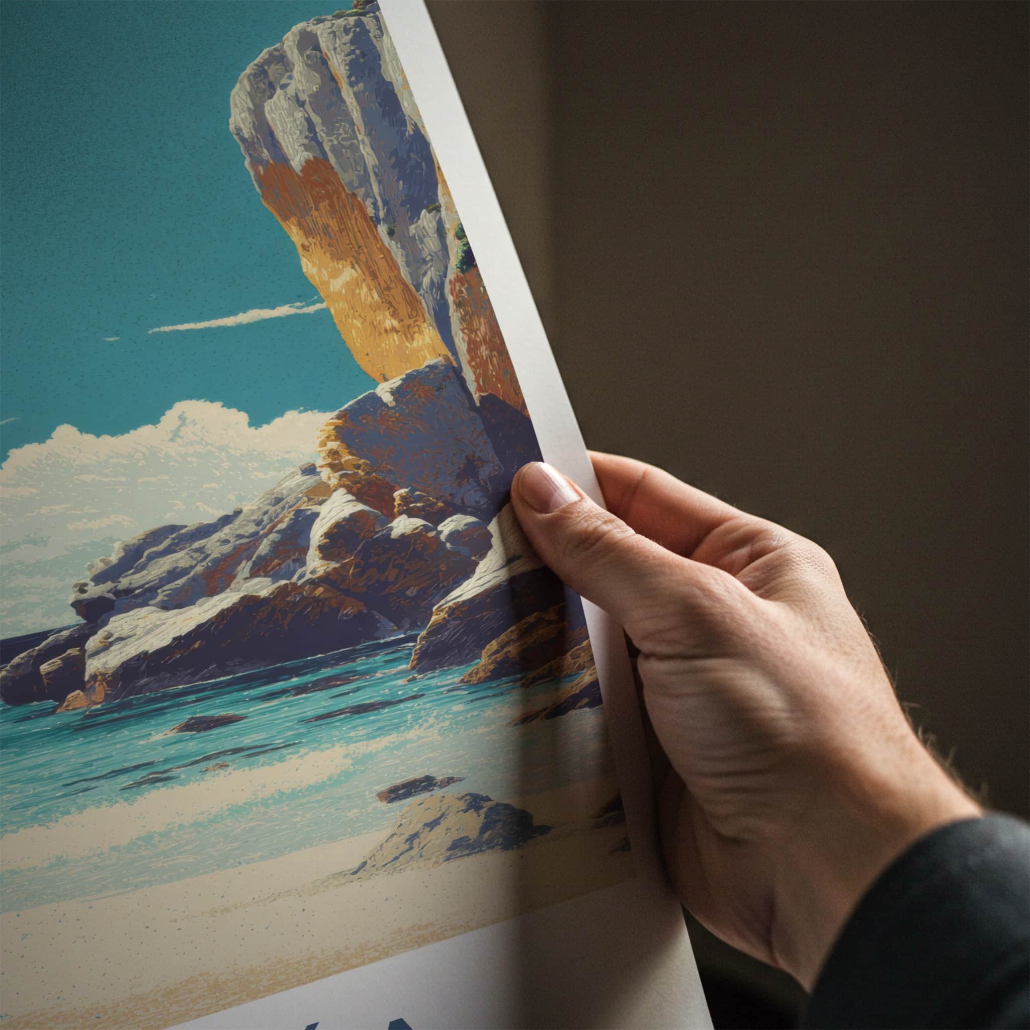 Pasjaca Poster - Croatia Cliffside Beach Wall Decor