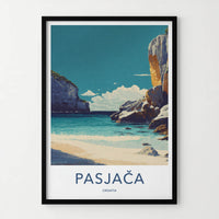 Pasjaca Poster - Croatia Cliffside Beach Wall Decor
