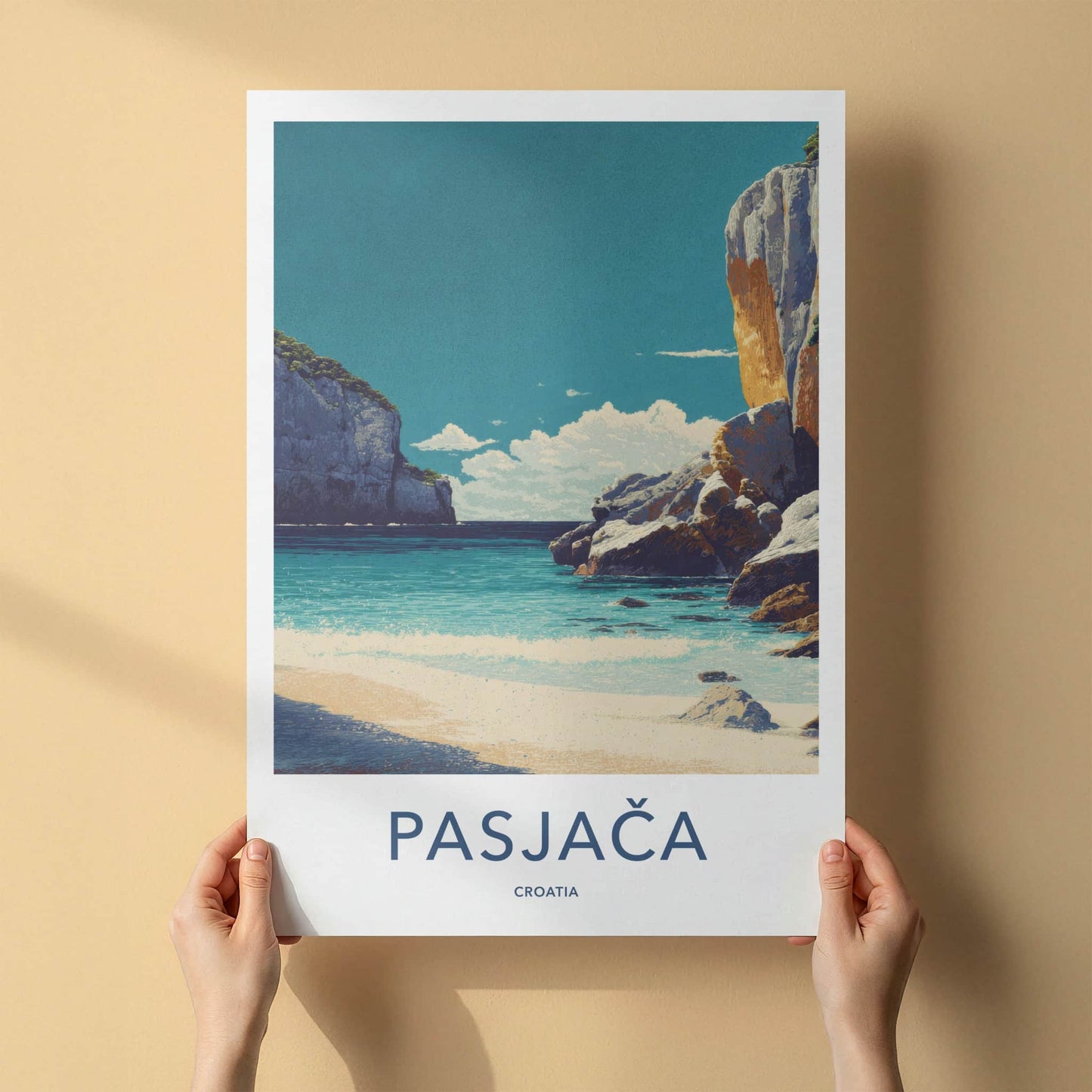Pasjaca Poster - Croatia Cliffside Beach Wall Decor