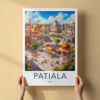Patiala Poster - India Fine Art - Punjab Vibrant Bazaar Scene Gallery Art